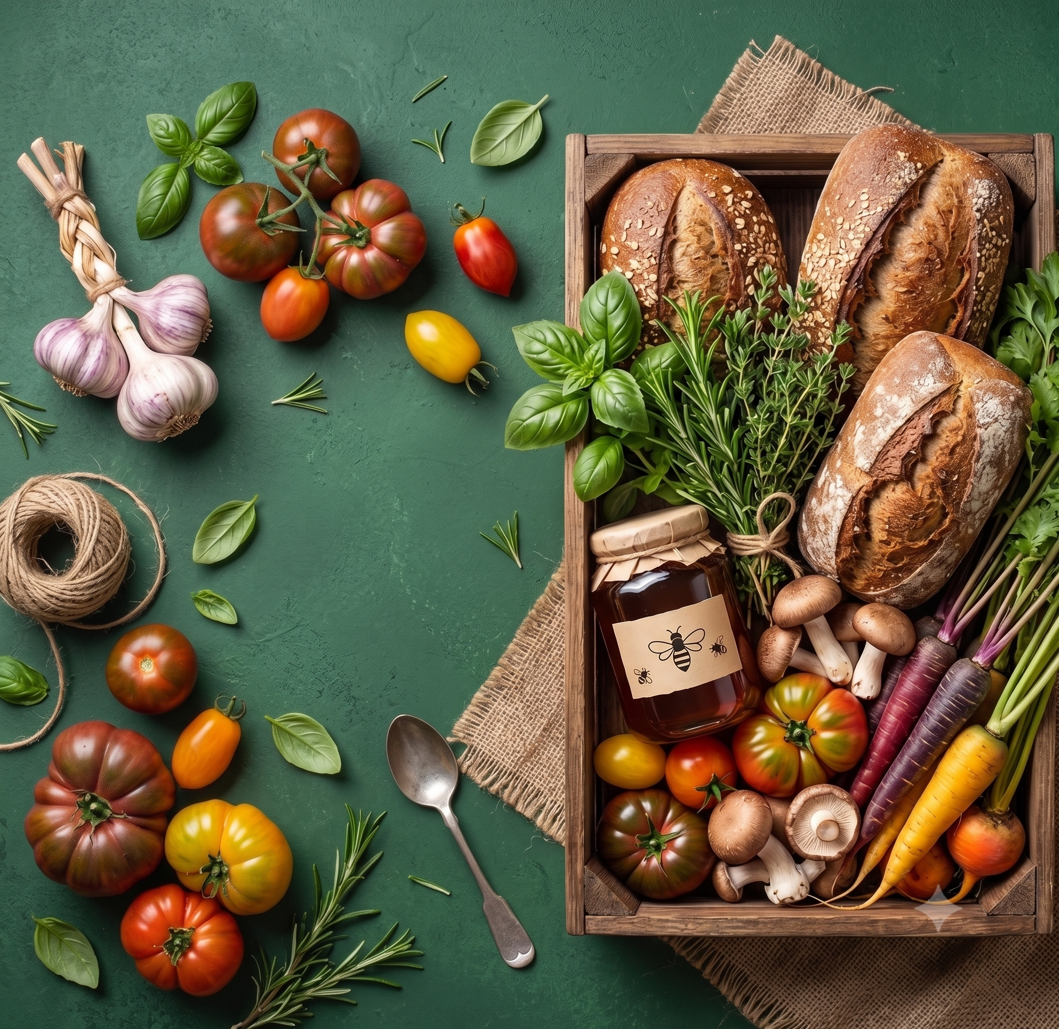 Ящик с фермерскими продуктами